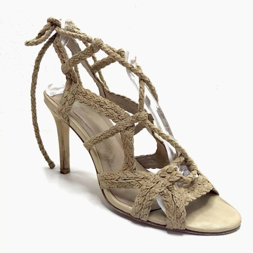 Joie Sandals Suede Lace Heel Sandals